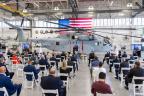 西科斯基公司、洛克希德·马丁公司在仪式庆祝第一个康涅狄格州ch - 53直升机直升机斯特拉特福德,CT设备。