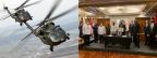 菲律宾国防部长指出n Lorenzana表(左)正式签署了合同,32个额外的s - 70 -我和总统,黑鹰直升机的总经理PZL Mielec Janusz Zakręcki。
